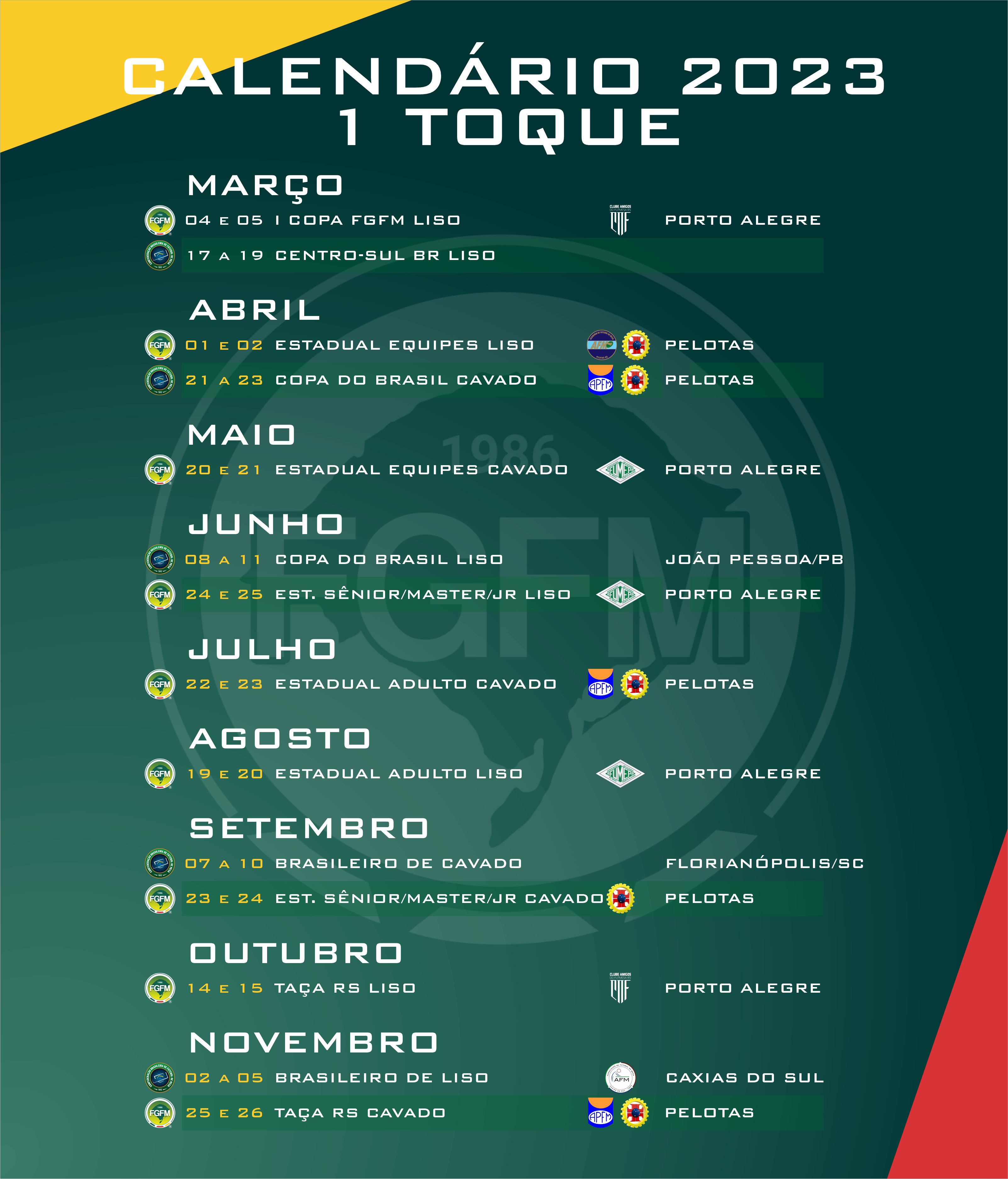 Calendário FTMMS 2023 – Federação de Tênis de Mesa de Mato Grosso do Sul